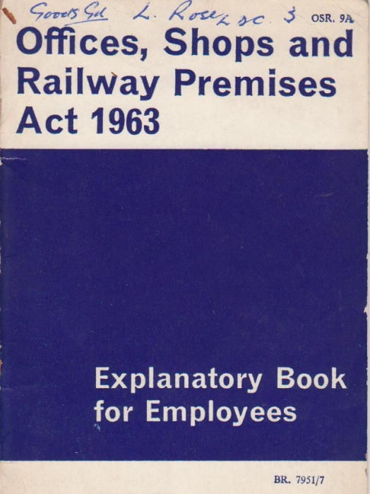 Offices, Shops and Railway Premises Act 1963