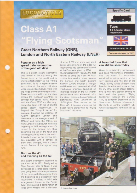 Class A1 Flying Scotsman front