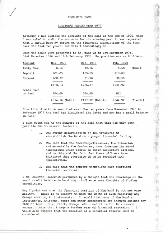Auditor’s Report 1977 1