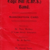Cover of an Edge Hill Brass Band subscription card