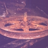 Large pulley wheel from Chatsworth Street Cutting