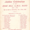 Edge Hill Band Jubilee Celebration Souvenir Programme