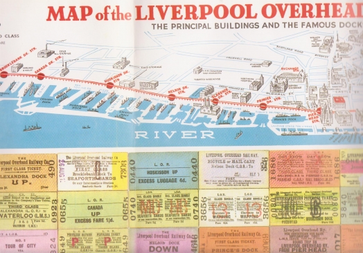 Route of Liverpool Overhead Railway - north